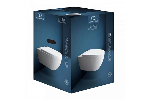 Унитаз подвесной Ideal Standard ELLISSE rimless с сиденьем Soft-Close T569201 белый